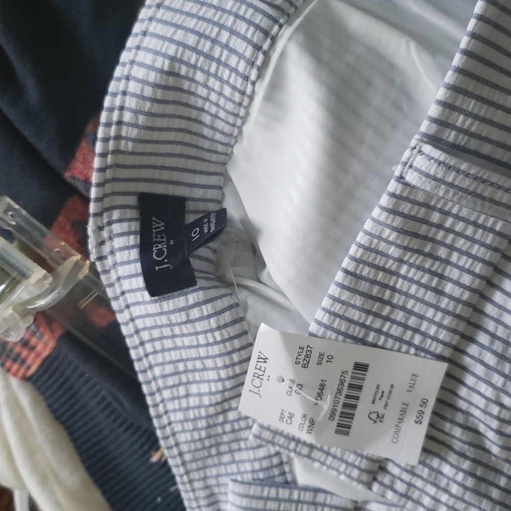J Crew NWT seersucker Shorts - Picture 5 of 5